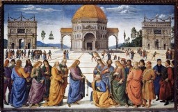 Perugino, La consegna delle chiavi, Citt del Vaticano - Cappella Sistina