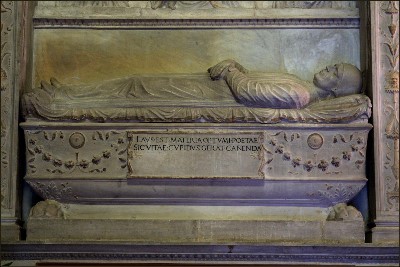 Andrea Bregno e bottega, Monumento funebre di Meliaduce Cigada (part.), Roma, San Giovanni Battista dei Genovesi