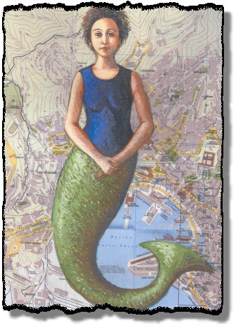 Sirena,  2003 tempera su carta fotografica - 300 x 210 x mm.